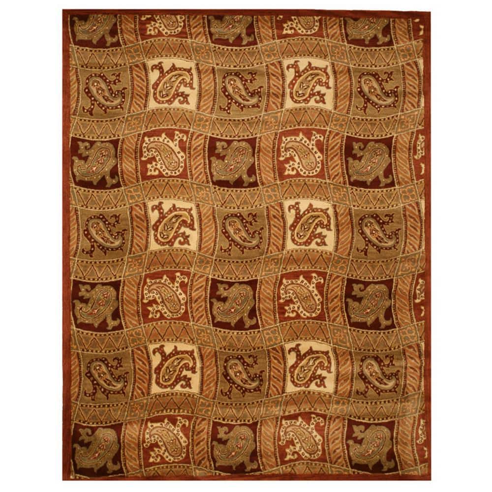 Luxurious Hand-Tufted Red Wool Oriental Rug, 8' x 10'