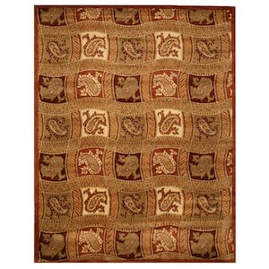 Hand-tufted Wool Red 8 ft. x 10 ft. Transitional Oriental Fazel Area Rug