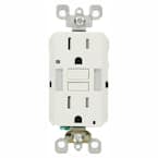 15 Amp Self-Test SmartlockPro Combo Duplex Guide Light and Tamper Resistant GFCI Outlet, White (9-Pack)