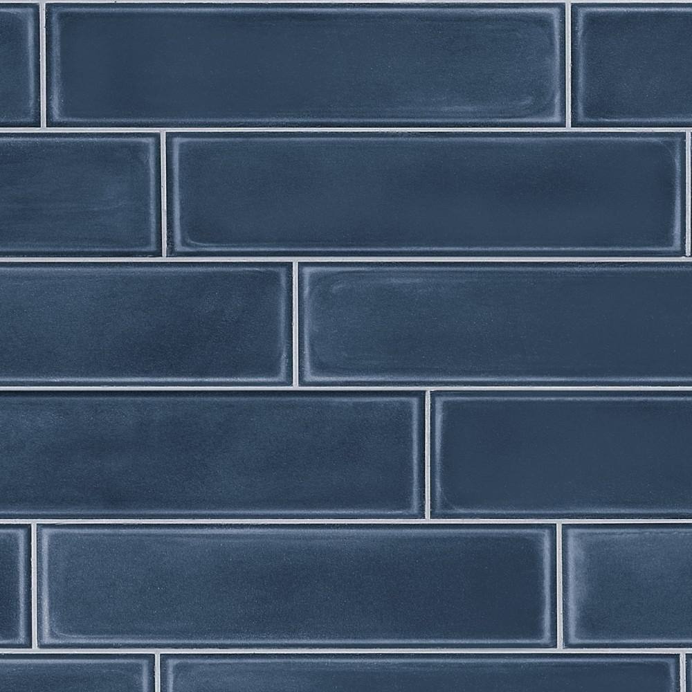 Ivy Hill Tile Stacy Garcia Olimar Denim 3.93 in. x 15.74 in. Matte ...