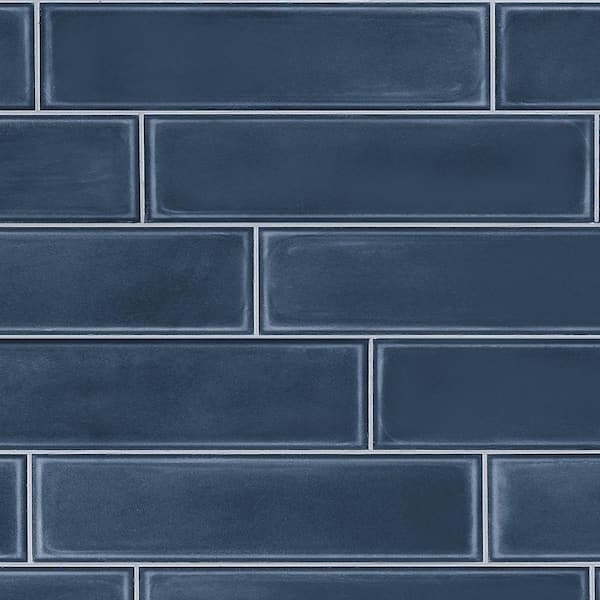 Ivy Hill Tile Stacy Garcia Olimar Denim 3.93 in. x 15.74 in. Matte ...