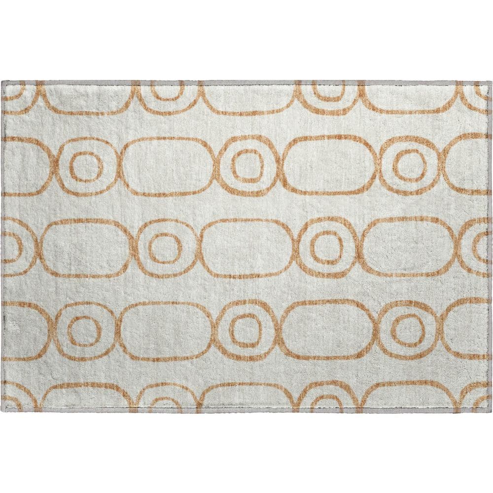 Mayfield Premium Machine Washable Abstract AMF2344 Copper 2 ft. x 3 ft. Accent Rug price history on PriceWatchPro