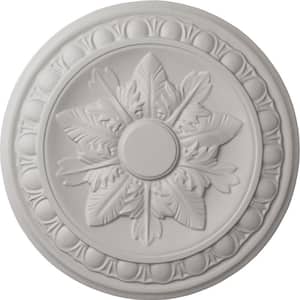 17-3/4 in. x 1-1/8 in. Exeter Urethane Ceiling Medallion (Fits Canopies upto 3-1/8 in.), Ultra Pure White