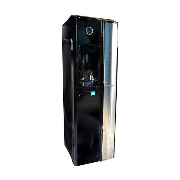 Drinkpod USA Standup Bottleless Water Cooler in Gloss Black with Sediment, Pre Carbon, UF and Post Carbon Filters