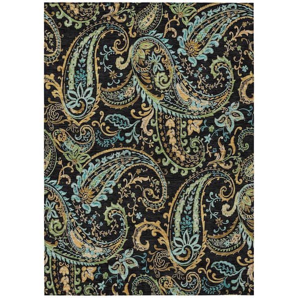 Addison Rugs Chantille ACN533 Black 3 ft. x 5 ft. Machine Washable Indoor/Outdoor Geometric Area Rug