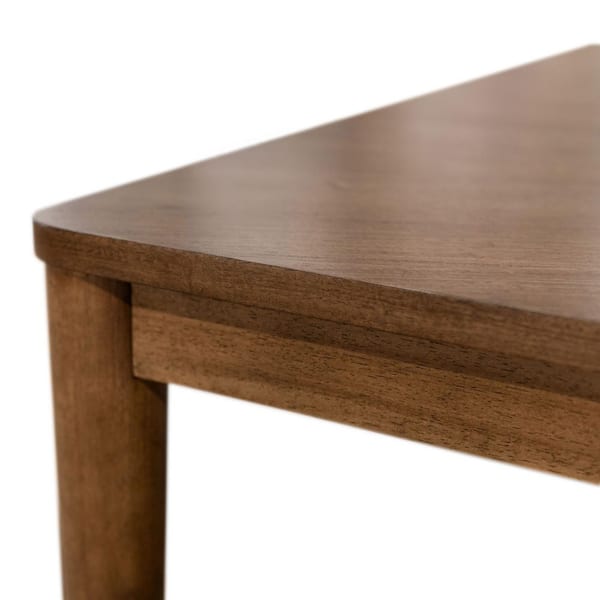 Furniture of America Issac Mid-Century Walnut Wood 84 in. 4 Legs