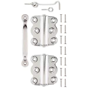 Wood Screen Hardware Stainless Steel Self Closing Hinge and Latch Kit
