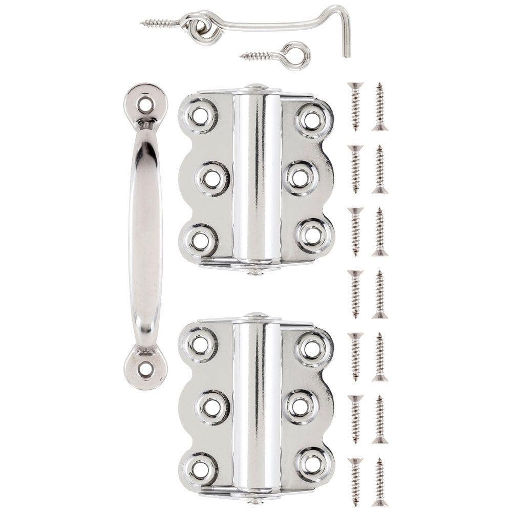 Wood Screen Hardware Stainless Steel Self Closing Hinge and Latch Kit price history on PriceWatchPro