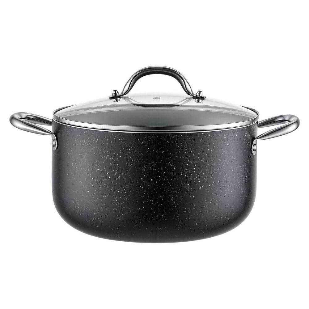 Tahanbath 6 qt. Aluminum Stock Pot, Nonstick Ceramic Coated with