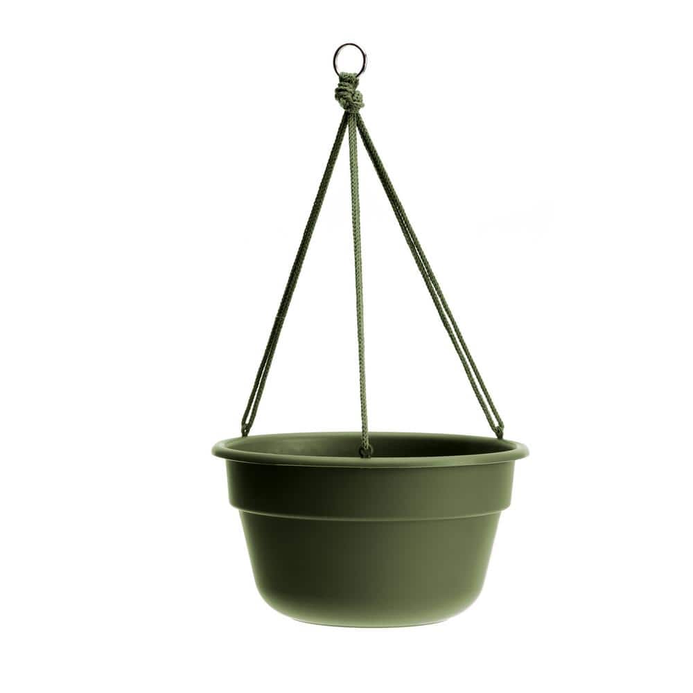 Living Green 12.5" Round Plastic Hanging Basket Planter