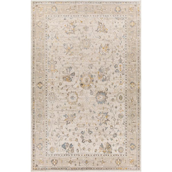Livabliss Roswell Ivory Oriental 9 ft. x 12 ft. Indoor Area Rug