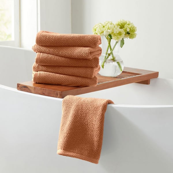Clay 6-Pack Cotton Quick-Dry Hand Towel Set