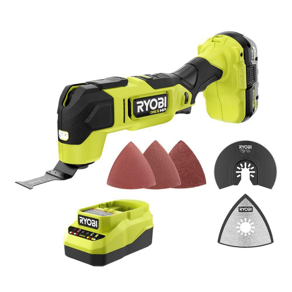 RYOBI ONE+ HP 18V Brushless Cordless Multi-Tool Kit with 4.0 Ah HIGH PERFORMANCE EDGE Battery and Charger (PBLMT51K1SB)