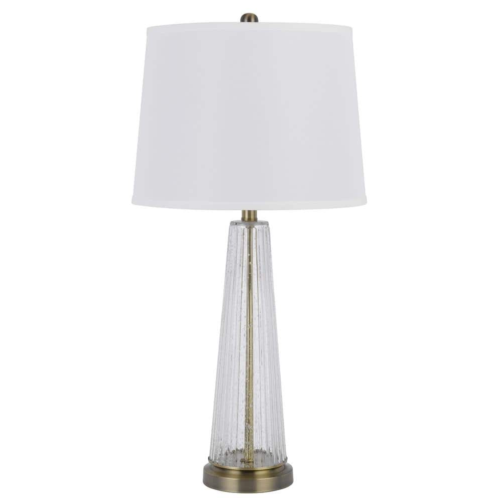 CAL Lighting Huxley 30 in. Height Antique Brass Metal Gourd Table Lamp ...