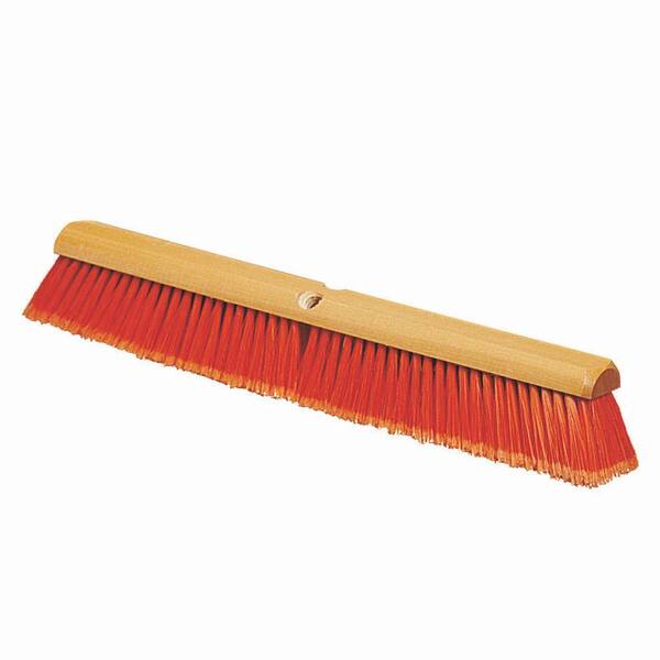 Carlisle 24 in. Flagged Fine Sweep Broom in Orange (Case of 12)