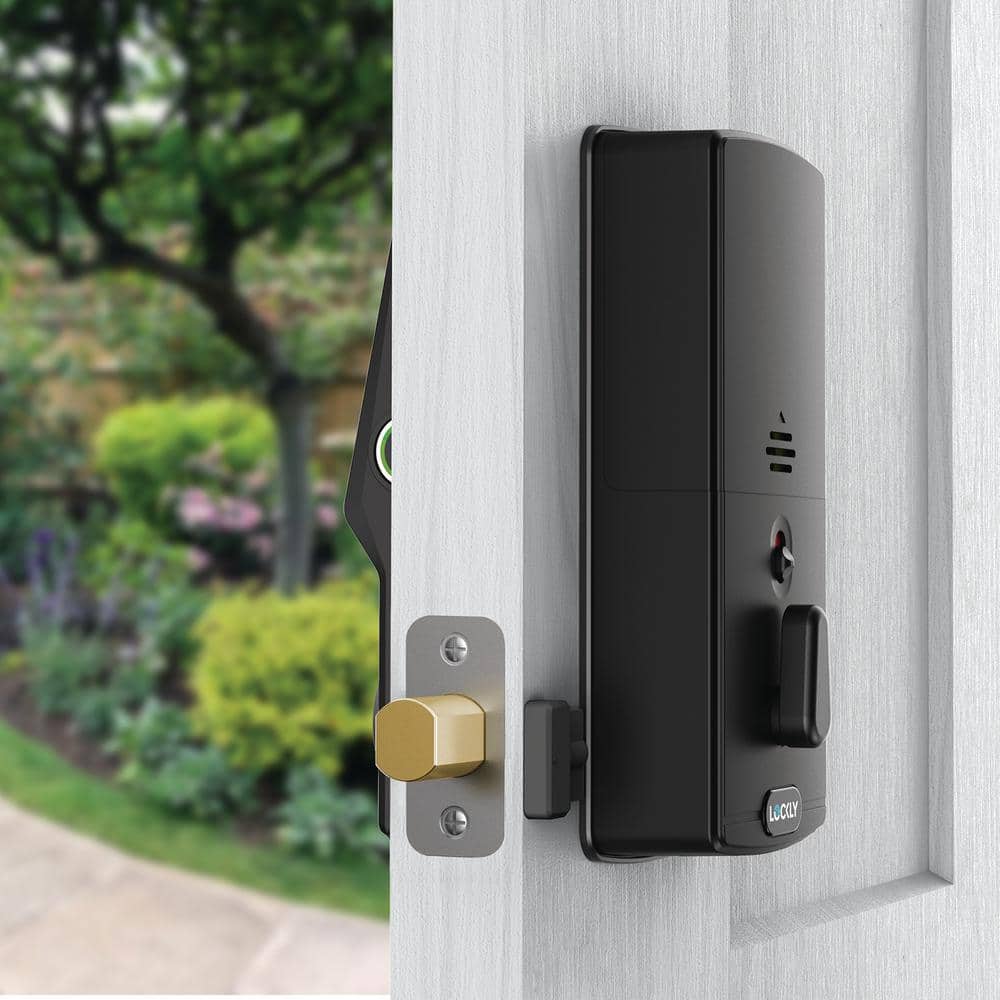 Matte Black Smart Deadbolt with Fingerprint and Keypad