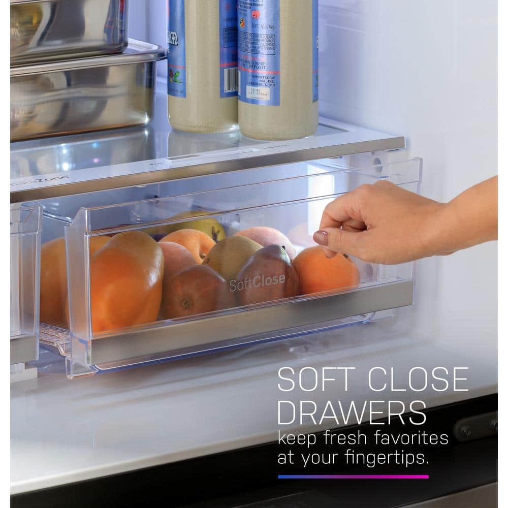 Stainless Steel Smart French Door Refrigerator with Ice Maker