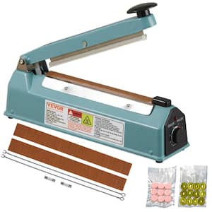 Impulse Sealer 8 in. Iron Food Vacuum Sealer w/Adjustable Heating Mode Manual Heat Sealing Machine w/Extra Replace Kit