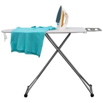 Adjustable Free Standing Ironing Board with Iron Rest