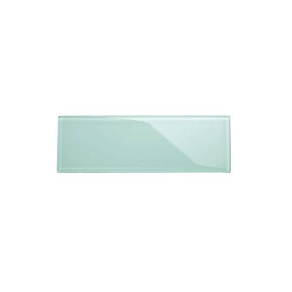 Giorbello Baby Blue 4 In X 12 In X 8mm Glass Subway Tile Sample G4116 Smpl The Home Depot