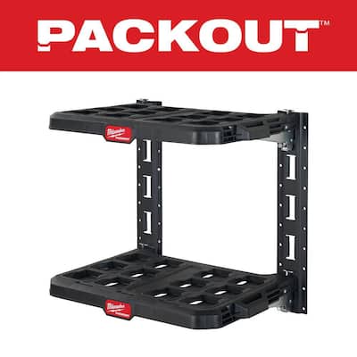 PACKOUT 20 in. H x 22 in. W Slatwall Accessories Black Resin Racking Kit with Metal Reinforced Frame and Handle