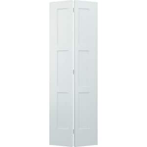 30 in. x 96 in. Birkdale Light Gray Paint Smooth Hollow Core Molded Composite Interior Closet Bi-fold Door
