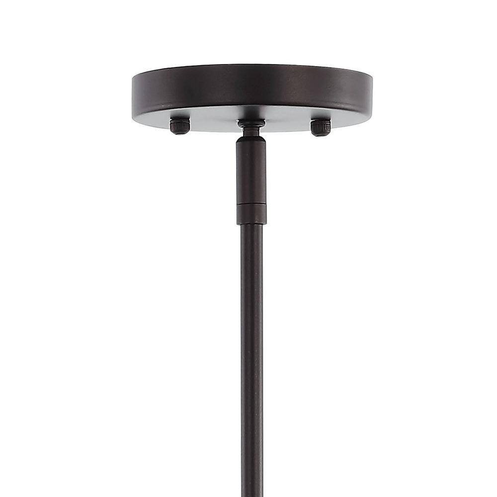 Orpheus 24" Black and Bronze Industrial 5-Light Chandelier