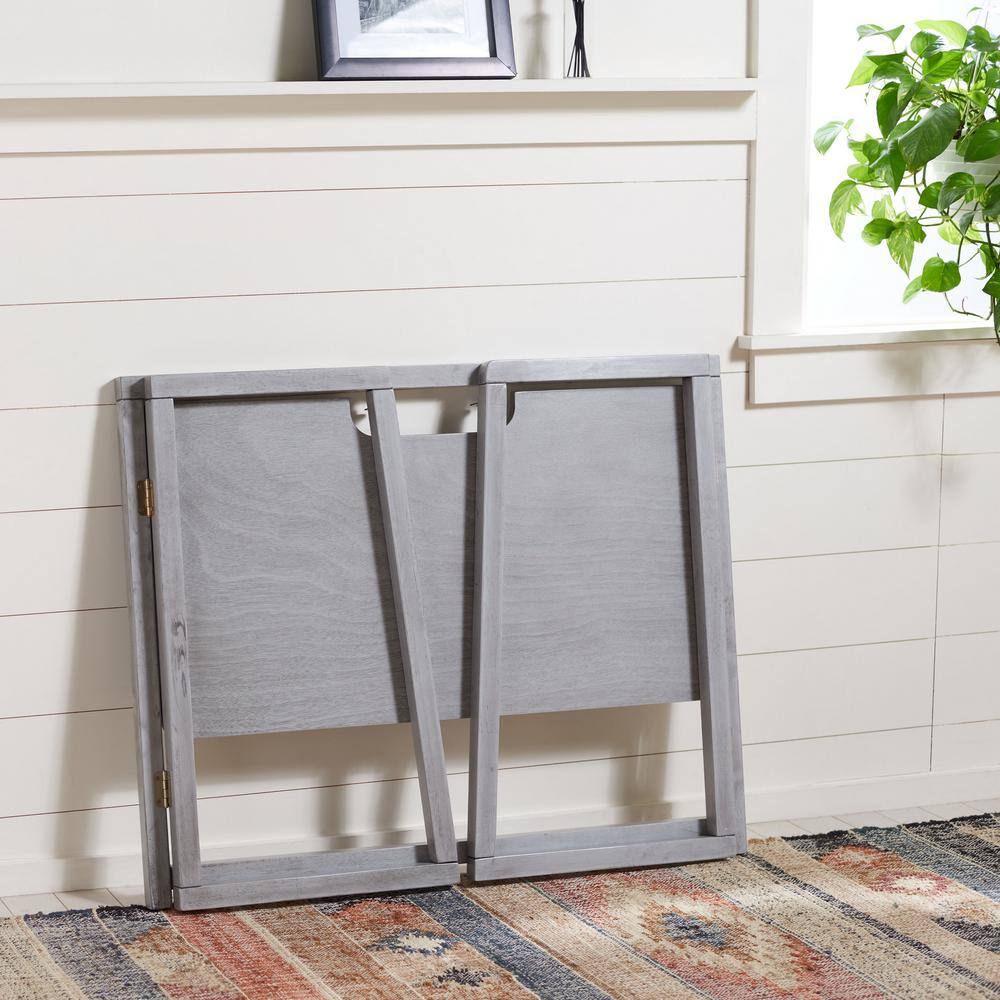 Osgood Dark Grey Solid Wood Folding Writing Desk