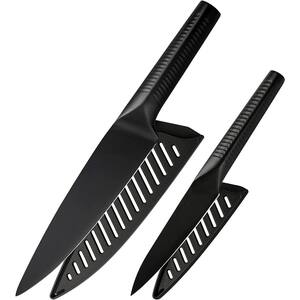 2-Piece Stainless Steel Japanese Blacked Chef's Knife Set