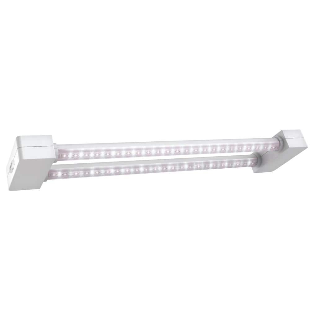 2 ft. 2-Light 30-Watt White Full Spectrum Daylight LED Non-Dimmable Indoor Linkable Plant Grow Light Fixture 2 ft. 2-Light 30-Watt White Full Spectrum Daylight LED Non-Dimmable Indoor Linkable Plant Grow Light Fixture