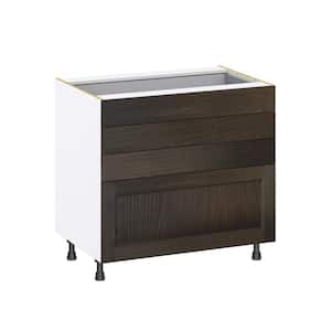 Lincoln Chestnut Solid Wood Assembled Base Kitchen Cabinet with 4 Drawers (36 in. W x 34.5 in. H x 24 in. D)