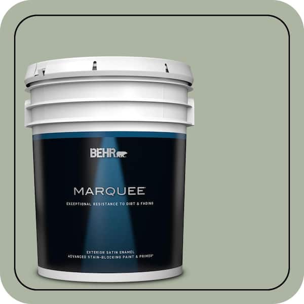 BEHR MARQUEE 5 gal. #430E-3 Laurel Mist Satin Enamel Exterior Paint & Primer