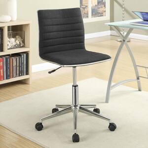 Chryses Faux Leather Adjustable Height Office Chair in Black and Chrome