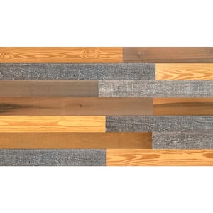 Thermo-Treated 1/4 in. x 5 in. x 4 ft. Grain, Holey, Antique Barn Warp Resistant Wood Wall Planks(10 sq. ft. per 6-Pack)
