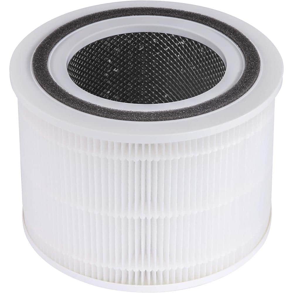  Fette Filter - Air Purifier True HEPA Replacement Filter with  Upgraded Activated Carbon Compatible with LEVOIT LV-H128-RF & Valkia PU-P02  Air Purifier Removes up to 99.97% Smoke Dust Odor - Pack