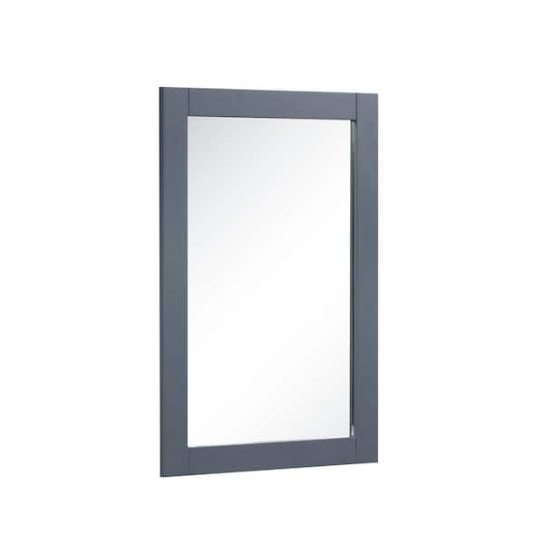 Galsaky 22 in. W x 32 in. H Rectangular Framed Surface-Mount Bathroom Vanity Mirror in Charcoal Gray