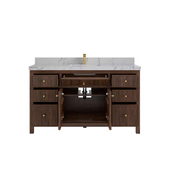 Willow Collections Sonoma Teak 60 in. Single Sink Freestanding