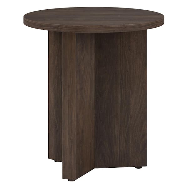 Meyer&Cross Anders 20 in. Alder Brown Round MDF Top End