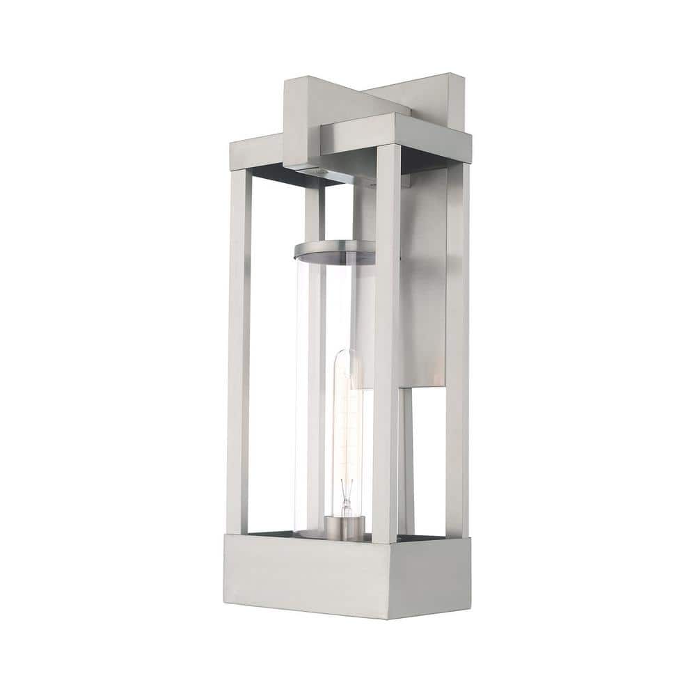 UPC 847284059658 product image for Delancey 1 Light Brushed Nickel Outdoor Wall Sconce | upcitemdb.com