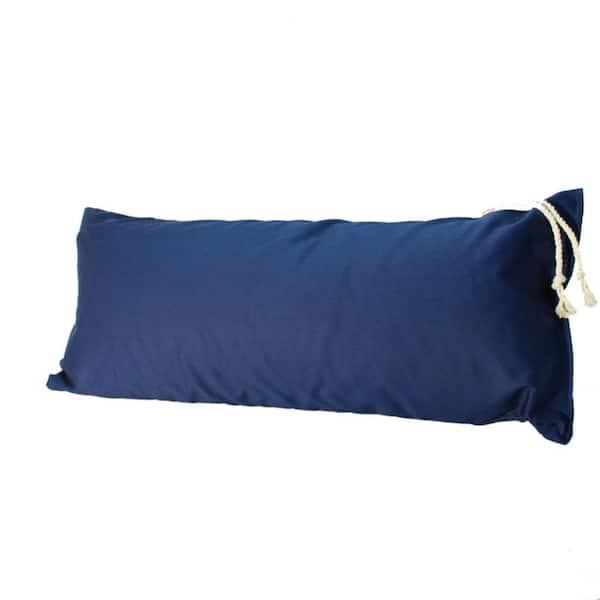 Algoma 33 in. Navy Blue Deluxe Polyester Hammock Pillow