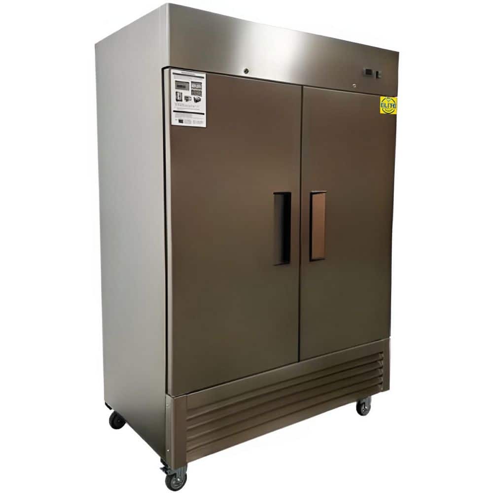 Elite Kitchen Supply 54 in. 42.2 cu. ft. Commercial NSF Reach in Two Door Refrigerator E55BR in Stainless Steel