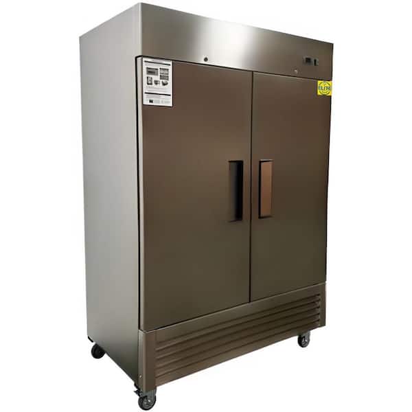 Elite Kitchen Supply 54 in. 42.2 cu. ft. Commercial NSF Reach in Two Door Refrigerator E55BR in Stainless Steel