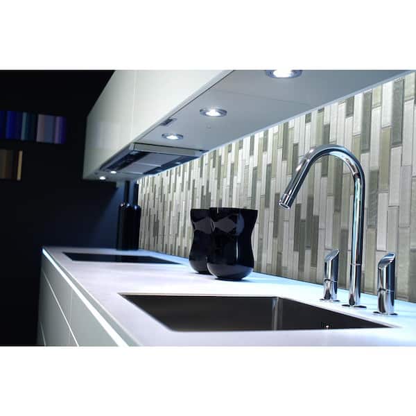 Geo Gray 13 in. x 13 in. Brick Textured Glass Mosaic Wall and Pool Tile (1 sq.ft/Each)