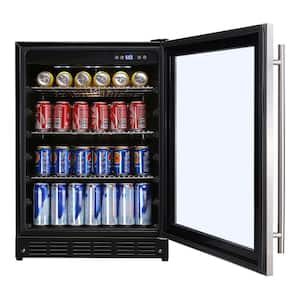 Beverage 23.4 in. 154 (12 oz.) Can Beverage Cooler, Stainless Steel