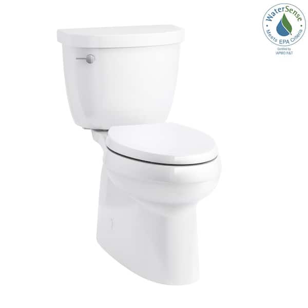 KOHLER Cimarron 12in. Rough In 2-Piece 1.28 GFP Single Flush Elongated Toilet w/ Skirted Trapway in White, Seat Not Included