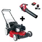 Recycler 21 in. 140cc Gas Walk Behind Push Lawn Mower & 60V Leaf Blower 2-Tool Combo Kit w/Charger & 2.0 Ah Battery