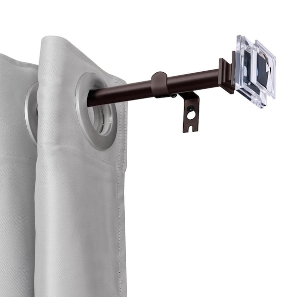 Utopia Alley 3/4 in. Curtain Rod - Single Curtain Rods For Windows 48 to 86 in., Adjustable Drapery Rods, Oil Rubbed Bronze
