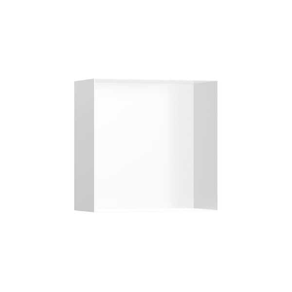 Hansgrohe XtraStoris Minimalistic 15 in. W x 15 in. H x 6 in. D Stainless Steel Shower Niche in Matte White