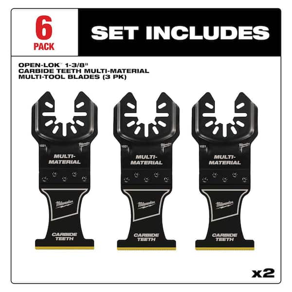 1-3/8 in. Carbide TPI Universal Fit Extreme Wood and Metal Cutting Multi-Tool Osc Blade (6-Pack)