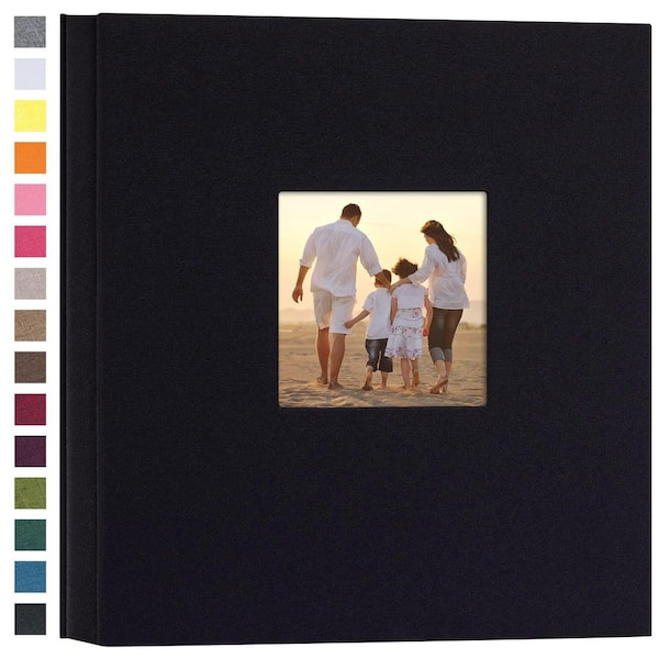 4 x 6 Linen 600 Pocket Hardcover Photo Album for Family, Wedding, Anniversary and Vacation, Black